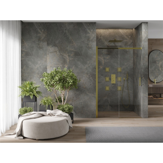 MEXEN OMEGA sprchové dvere 120x190 cm 8 mm zlatá-číre 825-120-000-50-00