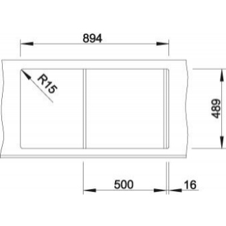 Blanco AXIS III 5S-IF 522103 drez s odkvapom, obojstr. hodvábny lesk, vstavaný/do roviny
