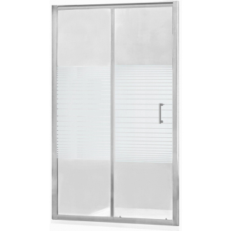 MEXEN APIA sprchové dvere 120x190 cm 5mm, chróm-pásy 845-120-000-01-20