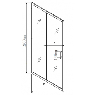 MEXEN APIA sprchové dvere 130x190 cm 5mm, chróm-číre 845-130-000-01-00