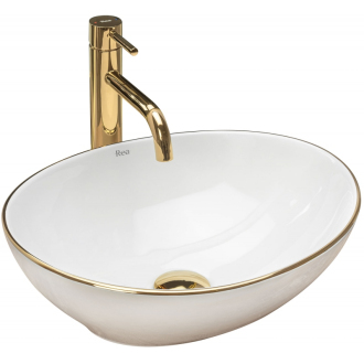 REA Umývadlo na dosku Sofia Gold Edge REA-U3287