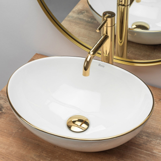 REA Umývadlo na dosku Sofia Gold Edge REA-U3287