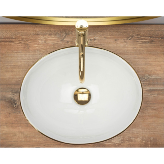 REA Umývadlo na dosku Sofia Gold Edge REA-U3287