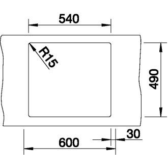 Blanco C STYLE 500-IF/A 522245 jednodrez bez odkvapu hodvábny lesk drez vstavaný/do roviny