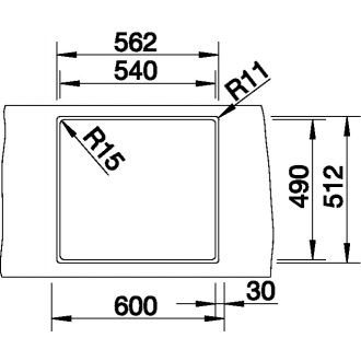 Blanco C STYLE 500-IF/A 522245 jednodrez bez odkvapu hodvábny lesk drez vstavaný/do roviny