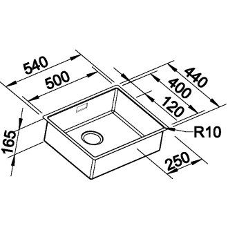Blanco C STYLE 500-U 522243 jednodrez hodvábny lesk drez pod dosku