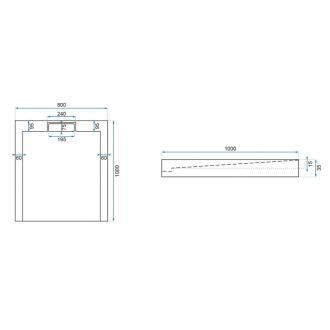 Rea Sprchová vanička White Grand 80x100 REA-K4590