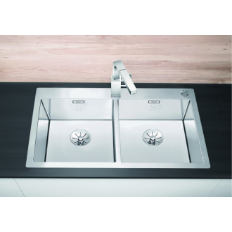 Blanco CLARON 400/400-IF/A 521654 dvojdrez bez odkvapu nerez lesk vstavaný/do roviny