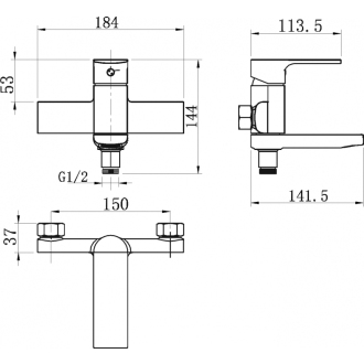 Novaservis Vaňová batéria bez príslušenstva 150 mm Nobless Trend chróm 41022/1,0