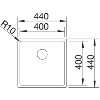 Blanco CLARON 400-U 521573 jednodrez nerez hodvábny lesk drez pod dosku
