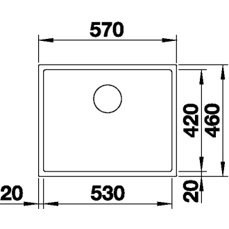Blanco CLARON XL 60-U 521596 jednodrez nerez hodvábny lesk drez pod dosku