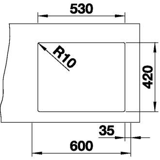 Blanco CLARON XL 60-U 521596 jednodrez nerez hodvábny lesk drez pod dosku