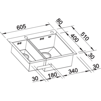 Blanco ZEROX 340/180-IF/A 521642 dvojdrez, hlavný drez vpravo lesk, vstavaný/do roviny