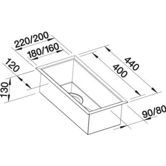 Blanco ZEROX 180-U 521567 jednodrez hodvábny lesk drez pod dosku