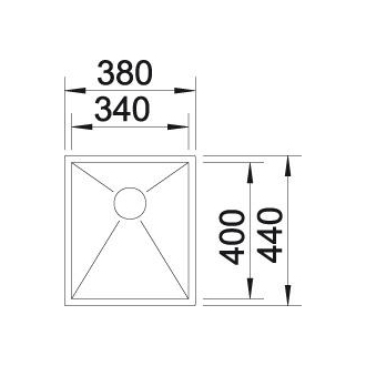 Blanco ZEROX 340-IF 521582 jednodrez bez odkvapu nerez hodvábny lesk, vstavaný/do roviny