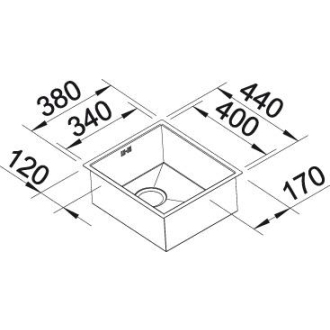 Blanco ZEROX 340-IF 521582 jednodrez bez odkvapu nerez hodvábny lesk, vstavaný/do roviny