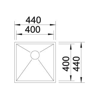 Blanco ZEROX 400-U 521585 jednodrez hodvábny lesk drez pod dosku