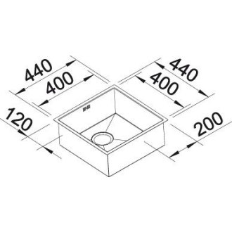 Blanco ZEROX 400-U 521585 jednodrez hodvábny lesk drez pod dosku
