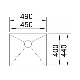 Blanco ZEROX 450-U 521587 jednodrez hodvábny lesk drez pod dosku