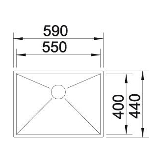 Blanco ZEROX 550-U 521591 jednodrez hodvábny lesk drez pod dosku
