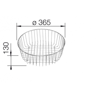 Blanco kôš na riad nerez pre RONDOSOL, RONDOSET, RONDOVAL, priemer 365 mm nerez 220574