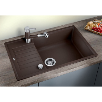 Blanco ZIA XL 6 S Compact 523265 drez s odkvapom, obojstranný aluminium drez vstavaný
