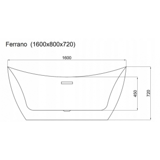 Rea vaňa voľne stojaca 1600 Ferrano REA-W0150