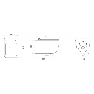 Rea Závesné WC Mateo Rimless Duroplast/ZM REA-C1258