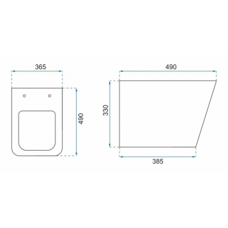 Rea Závesné WC Tomas Rimless Duroplast/Slim/ZM REA-C1257