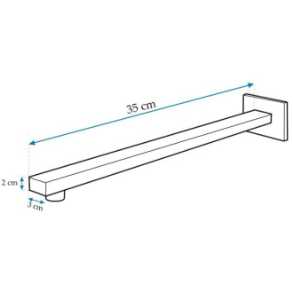 Rea hranaté sprchové rameno 35 cm UltraSlim REA-P0082