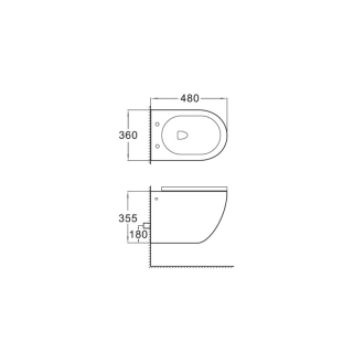 MEXEN LENA RIMLESS SLIM závesný klozet + doska DUROPLAST 30224099