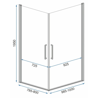 Rea Sprchovací kút Abra 80x100 REA-K5503