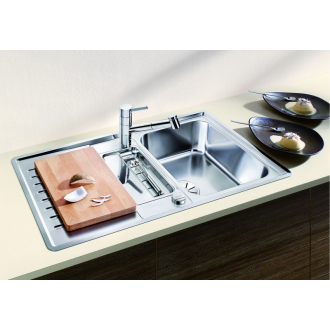 Blanco CLASSIC Pro 5 S-IF 523663 drez s odkvapom, obojstranný lesk vstavaný/do roviny