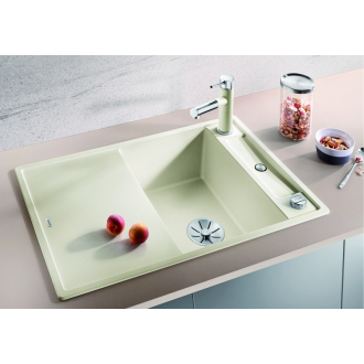 Blanco AXIA III 45 S 523175 drez s odkvapom, obojstranný aluminium drez vstavaný
