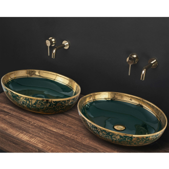 Rea Umývadlo na dosku Margot Green Gold REA-U8462
