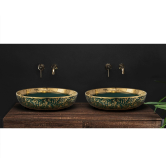 Rea Umývadlo na dosku Margot Green Gold REA-U8462