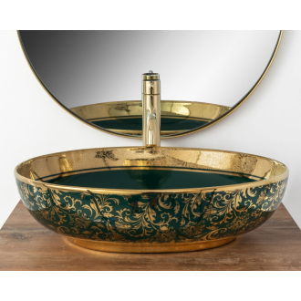 Rea Umývadlo na dosku Margot Green Gold REA-U8462