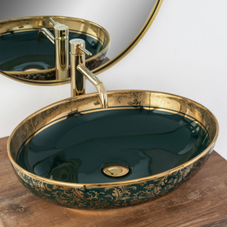 Rea Umývadlo na dosku Margot Green Gold REA-U8462