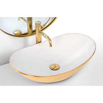 Rea Umývadlo na dosku Royal Gold/white REA-U7808