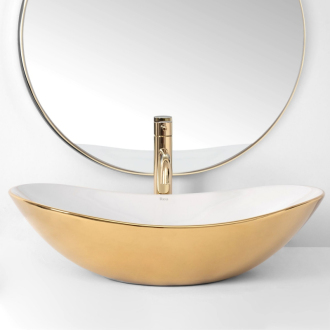 Rea Umývadlo na dosku Royal Gold/white REA-U7808