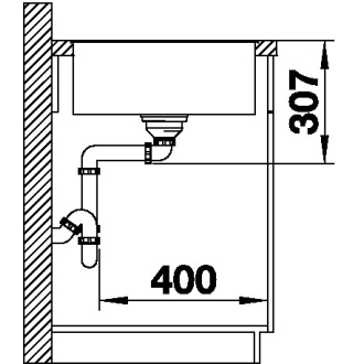 Blanco AXIA III 45 SF 523201 drez s odkvapom, obojstranný aluminium drez do roviny