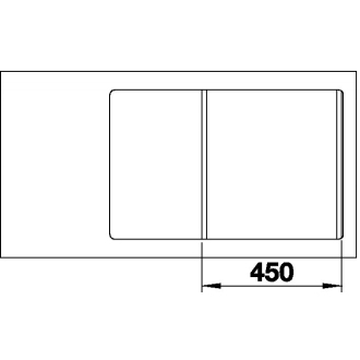 Blanco AXIA III 45 SF 523199 drez s odkvapom, obojstranný antracit drez do roviny