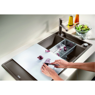 Blanco AXIA III 5 S 523217 drez s odkvapom, obojstranný aluminium drez vstavaný