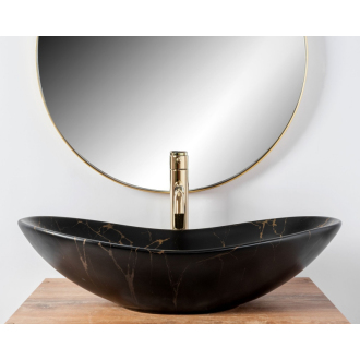 Rea Umývadlo na dosku Royal 60 Marble Black Matt REA-U7478