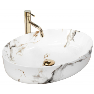Rea Umývadlo na dosku Queen Carrara Shiny REA-U1232