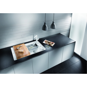 Blanco AXIA III 5 SF 523227 drez s odkvapom, obojstranný aluminium drez do roviny
