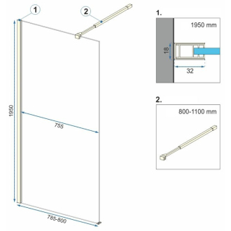 Rea Walk-in Aero Gold 80 REA-K8439