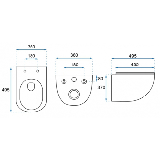 Rea Závesné WC Olaf Rimless Duroplast Slim REA-C1363