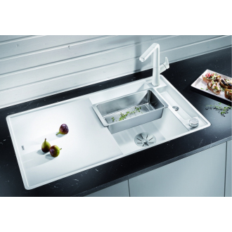 Blanco AXIA III 5 SF 523236 drez s odkvapom, obojstranný kávový drez do roviny