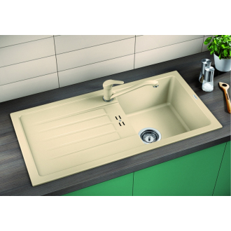 Blanco FAVUM 45 S 524228 drez s odkvapom, obojstranný aluminium drez vstavaný